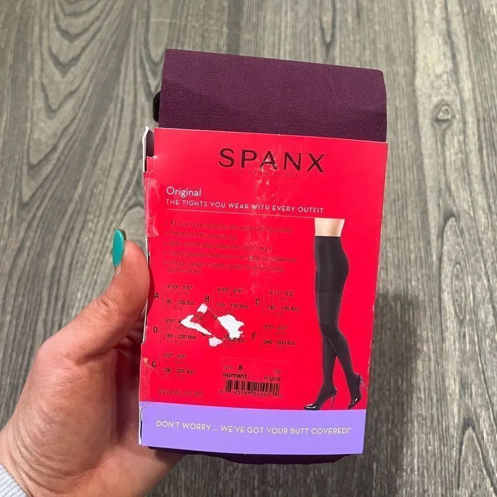 NWT Spanx Tight-End Tights Original Shapewear Bodyshaping Currant Purple Size B - Picture 2 of 3